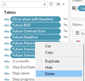 delete calculated fields