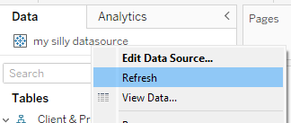 refresh datasource